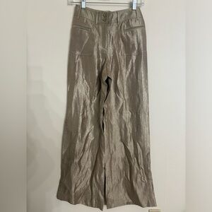 Peace of Cloth Metallic Gold Wide Leg Pants